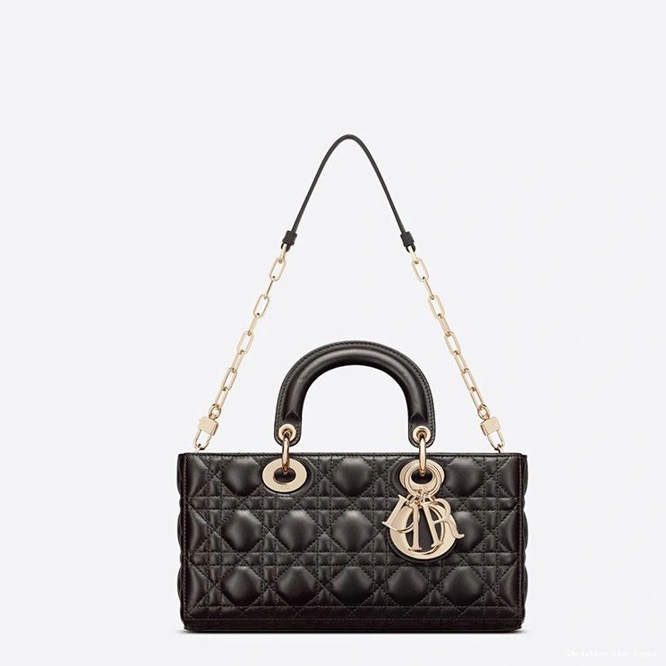 Cheap Cannage Bag Black Lady Lambskin D-Joy Medium 0720 Luxury